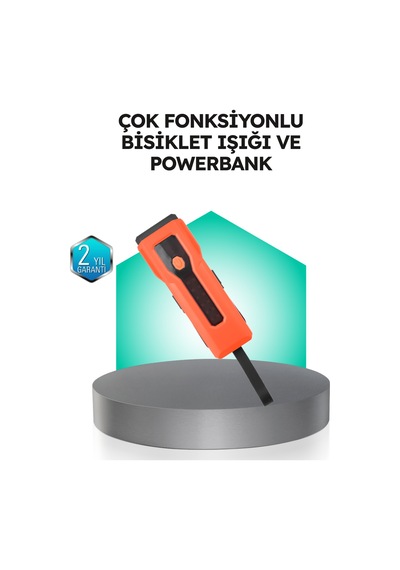 5000 Mah Bataryalı Bisiklet Farı Cob Çakar Çok Fonksiyonlu Çok Renkli
