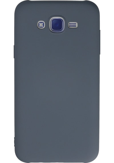 Galaxy J7 Kılıf Nano İçi Kadife Silikon - Gri