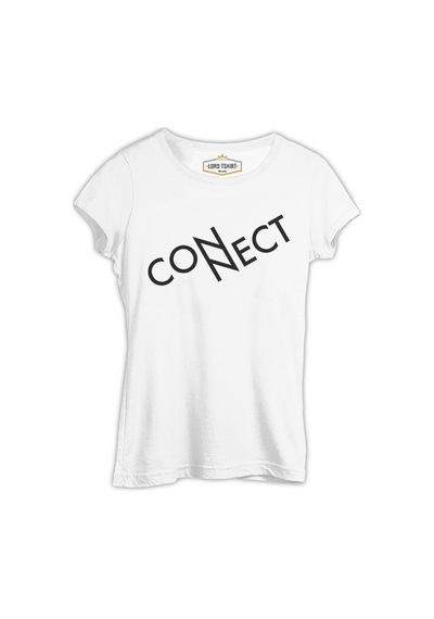 Connect With N Beyaz Kadın Tshirt 001