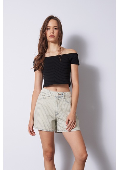 Triko Korse Top Sıyah