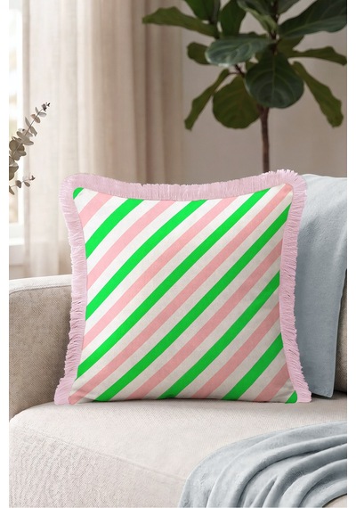Çizgili Pastel Renk Modern Saçaklı Yastık Kılıfı-geometrik Yeşil Pembe Krem Püsküllü Kırlent Kılıfı Derin Atlas Ritüel Çizgili Pastel Renk Modern Saçaklı Yastık Kılıfı-geometrik Yeşil Pembe Krem Püsküllü Kırlent Kılıfı Derin Atlas Ritüel