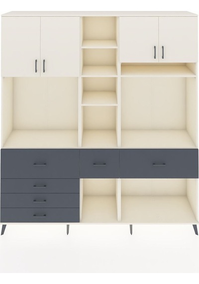 Hyperion Dolap 11 Raflı 6 Çekmeceli 4 Kapaklı 220x44x243 Aytaşı-aytaşı/antrasit Çok Renkli Hyperion Dolap 11 Raflı 6 Çekmeceli 4 Kapaklı 220x44x243 Aytaşı-aytaşı/antrasit Çok Renkli