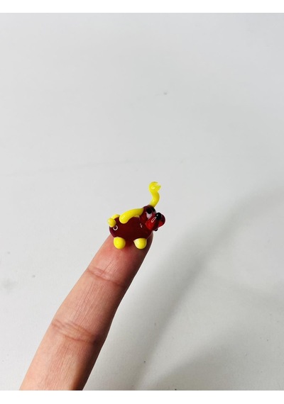 El Yapımı Mini Murano Cam Köpek Biblo A147-09