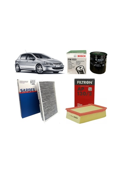Peugeot 307 2.0 Benzinli Filtre Bakım Seti (2000-2005)