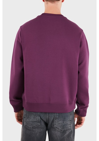 Emporio Armani Logolu Pamuklu Regular Fit Bisiklet Yaka Sweat Erkek Sweat Em006841 Af10013 Ma174 Mor