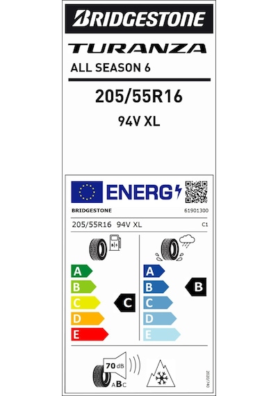 Brıdgestone 205/55R16 94V XL Ev Turanza All Season 6 Dört Mevsim Lastiği 2026