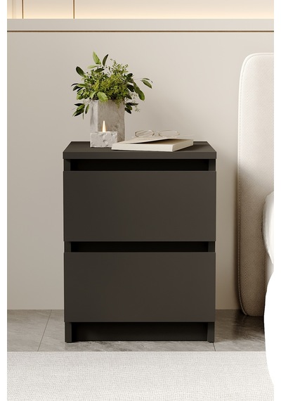 Aeka Ae-2021 Duru Antrasit 2 Çekmeceli Komodin Yatak Odası Başucu Sehpası Çekmeceli Dolap 40 51x42,3 Cm Aeka Ae-2021 Duru Antrasit 2 Çekmeceli Komodin Yatak Odası Başucu Sehpası Çekmeceli Dolap 40 51x42,3 Cm
