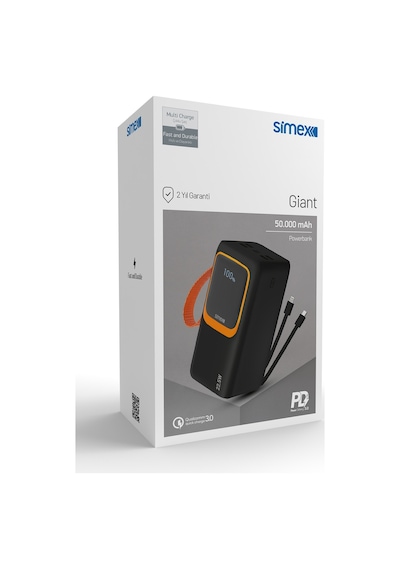 Simex S-35 Giant 50.000 Mah Prime Dijital Göstergeli Powerbank