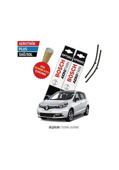 Renault Scenic 2011 Model Silecek Takımı Ön Bosch Aerotwin Plus