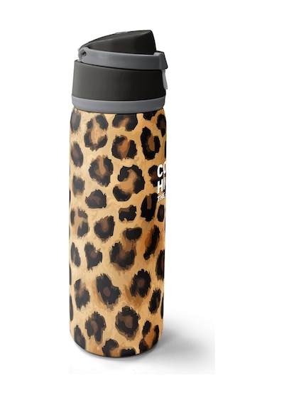 Coral High Kahverengi Leopar Desenli Pipetli Ve Direkt İçim Çelik Termos 800 Ml 38541 Bej - Kahverengi