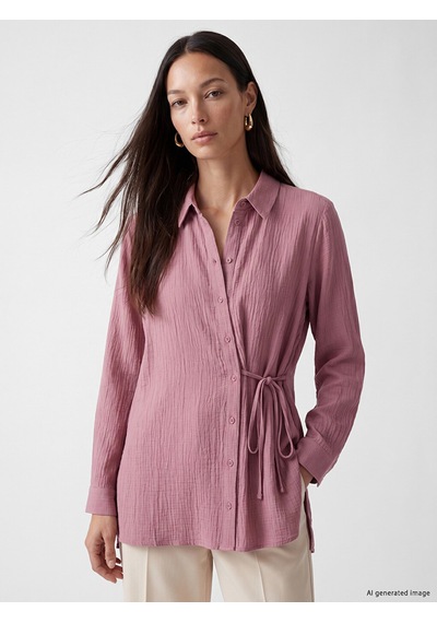Lcw Everyday Pembe Dokulu Kadın Gömlek Tunik