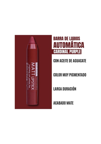 Ruj - Automatic Matt Lipstick No 06 Cardinal Purple Çok Renkli