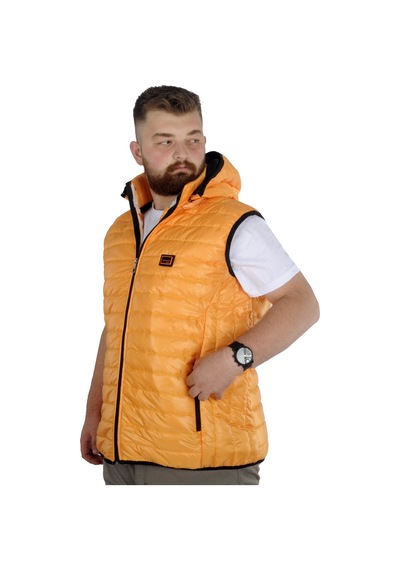 Mode Xl Büyük Beden Yelek Kapitone Kapşonlu 22600 Sarı 001
