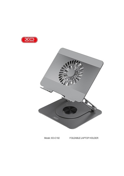C182 Fanlı Metal 360 Dönebilen 17,3 İnç Katlanabilir Dizüstü Bilgisayar Standı