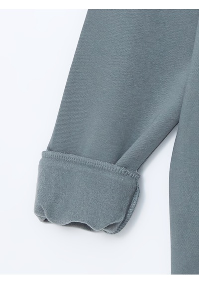 Lcwaıkıkı Classic Yeşil Dik Yaka Uzun Kollu Baskılı Erkek Sweatshirt