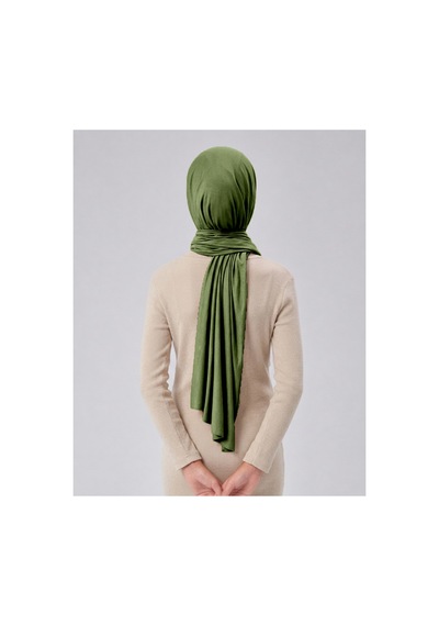 Sonbaharmoda Kız Çocuk Penye Şal, Viskon Likralı, 60x150 Cm, 10-12 Yaş, Tesettür Şal. Fıstık Yeşili