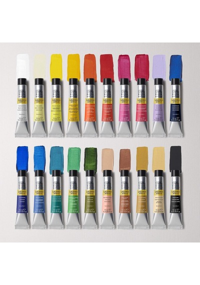Ayrex Winsor & Newton 2190606 Galeria Akrilik Boya Seti, Çok Renkli, 20 Renk Başlangıç Seti, 240 Mililitre Genel
