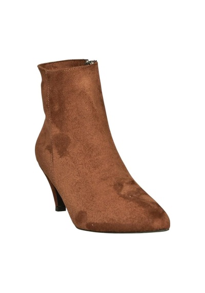 Fox Shoes R404710002 Kahverengi Süet Alçak Topuklu Kadın Bot Kahverengi-süet