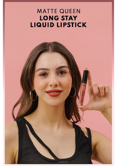 Note Cosmetique Matte Queen Lipstick Kalıcı Mat Likit Ruj - 04 French Kiss - Nude