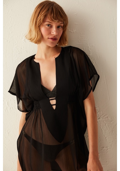Penti Siyah Basic Kaftan Plyk7c8322ıy-bk5 Siyah