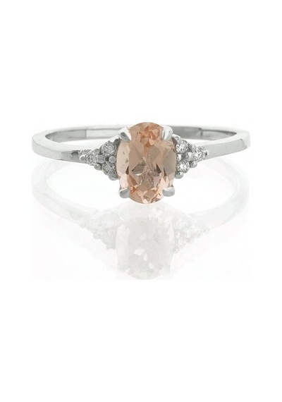 Morganite Oval Tektaş Yüzük