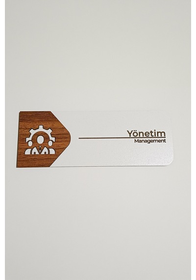 Yönetim Odası Kapı Tabelası 19x7 Cm Çift Katmanlı