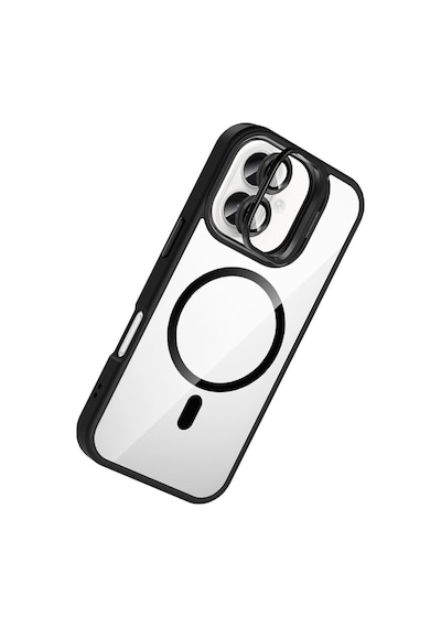 Joko Apple İphone 16 Plus Remim Lensli Magsafe Standlı Kapak - Siyah 0.2M-Çok Renkli