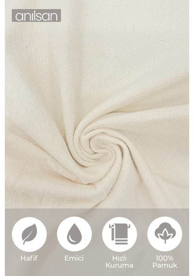 2'li Bej Saçaklı Düğün Havlusu 94gr %100 Pamuk 40x70 Cm El Ve Yüz Havlusu Bej