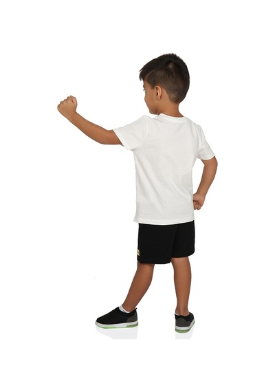 Toontoy Kids Toontoy Erkek Çocuk Hollo Baskılı Şortlu Takım Ekru