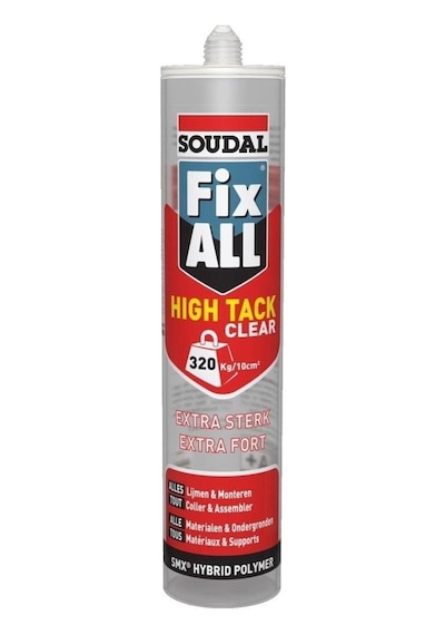 Fix All High Tack Korniş Yapıştırıcı Montaj Silikonu Şeffaf 290Ml Şeffaf