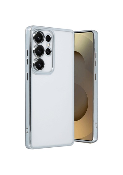 Samsung Galaxy S25 Ultra Uyumlu Kılıf Lensli Silikon - Gümüş