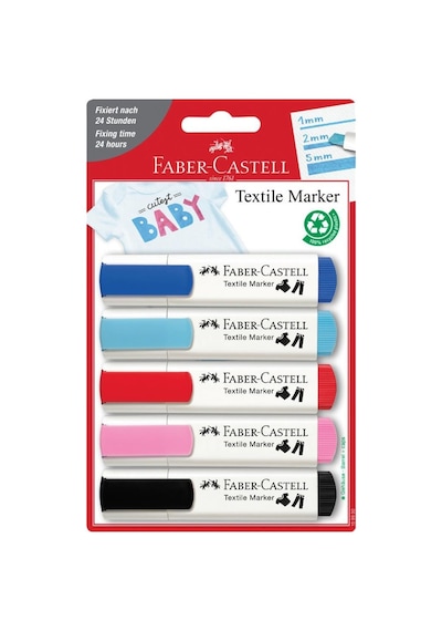 Faber-Castell Pastel Tekstil Markörü 5'li