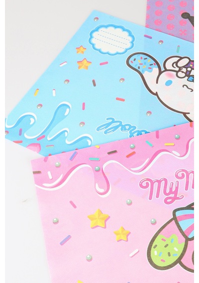 X Dekomus Lisanslı Sanrio Best Friends 3 Adet Beslenme Örtüsü My Melody,kuromi,cinnamoroll Açık Gri