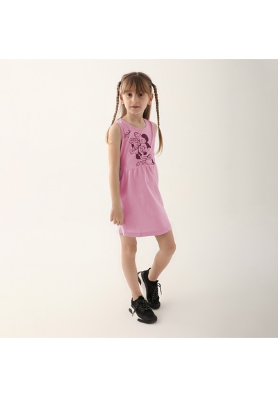 Minnie Mouse D4860-3 Çocuk  Şeker Pembe Elbise