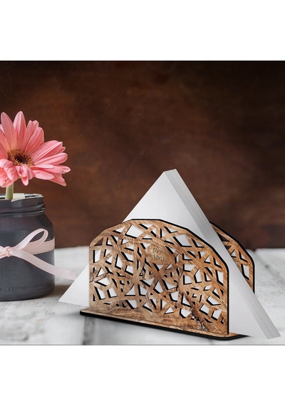 Kişiye Özel Ahşap Peçetelik - Model 4-6