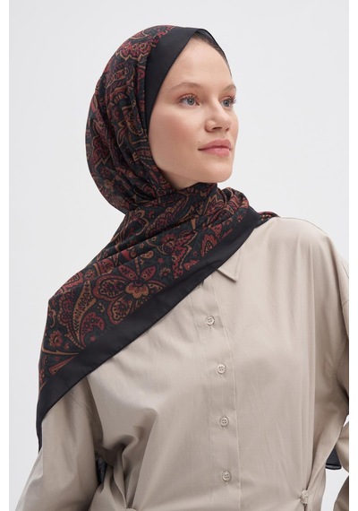 Carell Bloom Dark Nilla Pamuklu Şal Çok Renkli