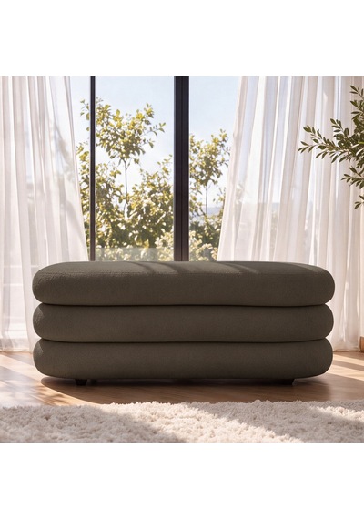 İnarch Dizayn Naturis Sandıklı Bench Depolama Alanlı Modern Puf Mocha