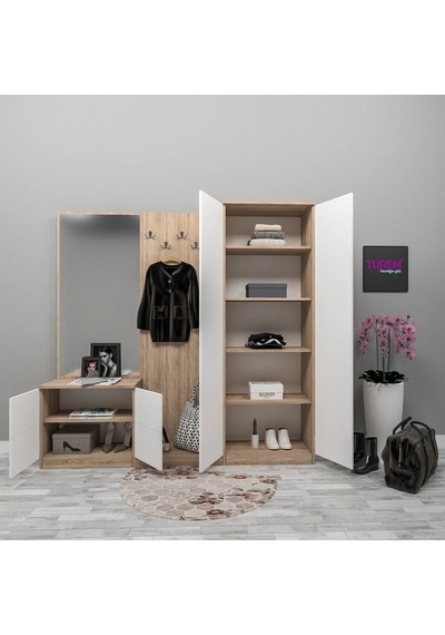 İstanbul Portmanto Mdf Beyaz İstanbul Portmanto Mdf Beyaz