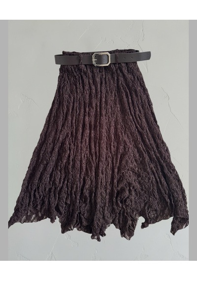 Intive Lingerie Intive Moda Ağır Güpür Dantelli Asimetrik Kesim Astarlı Kemerli M Kahverengi