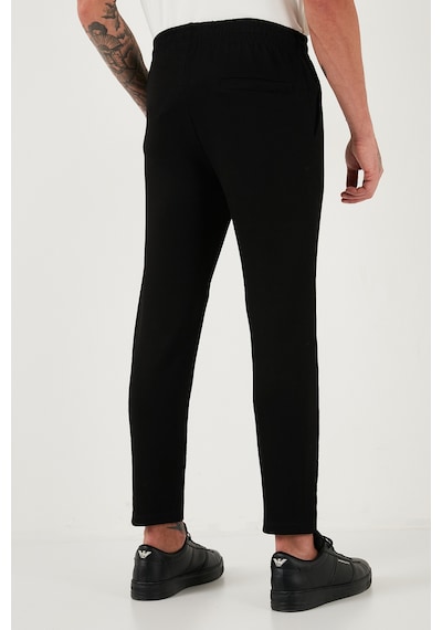 Buratti Regular Fit Belden Bağlamalı Düz Paça Jogger Erkek Pantolon 5908095 Siyah
