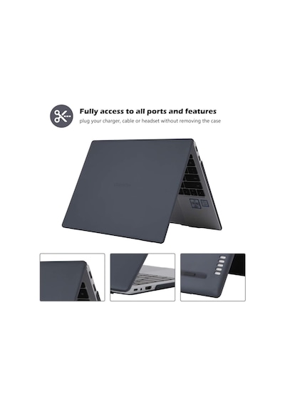 Huawei Matebook D15 Kılıf Rubber Kapak Koruma Siyah