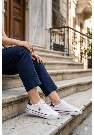 U.s. Polo Assn. Rachel 6fx Keten Orijinal Ürün Sneaker Kadın Ayakkabı Beyaz