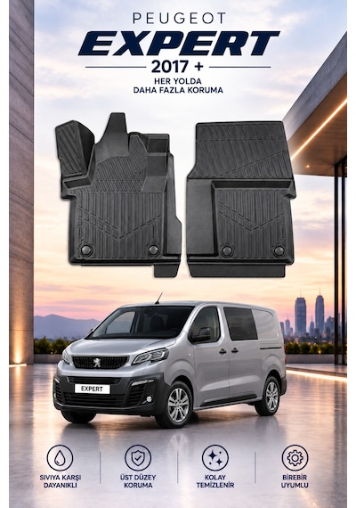 Peugeot Expert 2022 Model Aracınıza Özel Üretim Havuzlu Paspas Takımı A+ -mod-