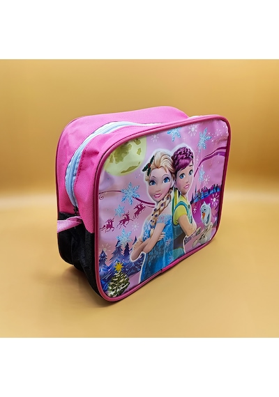 Frozen Temalı Pembe Beslenme Çantası Omuz Askılı Fermuarlı