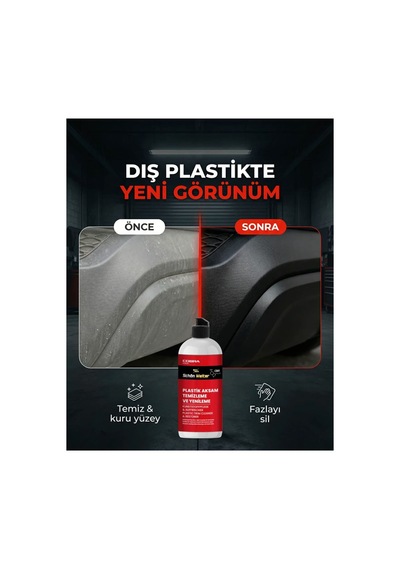 Araç Oto Plastik Aksam Temizleme Ve Yenileme Jeli 500ml Cobra