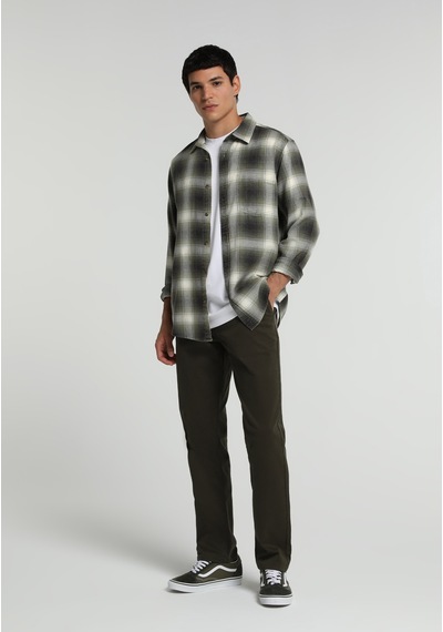 Colin's Colins Regular Fit Shirt Neck Ekoseli Erkek Yeşil Uzun Kol Gömlek Cl1082102 Q1.v1 Grn