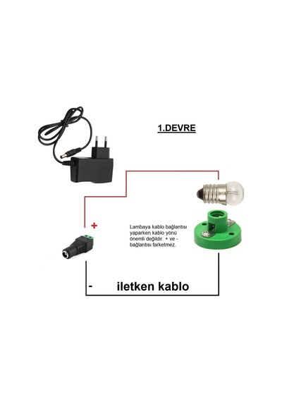 Kutulu 3 İn 1 Basit Lamba Ve Dimmer Deney Seti 3 Devre - Öğrenci Elektrik Devresi