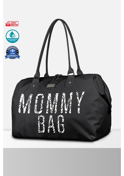 Stylo Mommy Bag Usa Anne Bebek Bakım Ve Kadın Çantası Sıyah Siyah
