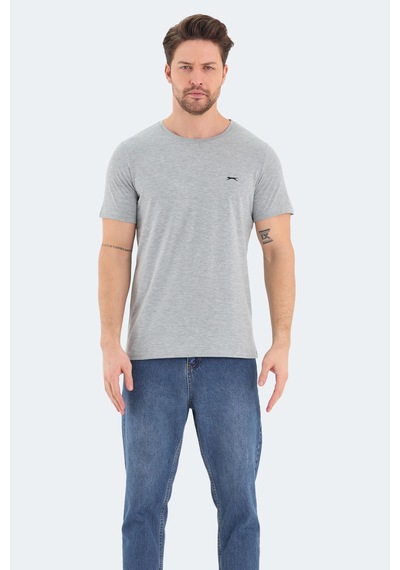 Slazenger Rosalva 2 Li Set Erkek Tişört Siyah - Gri