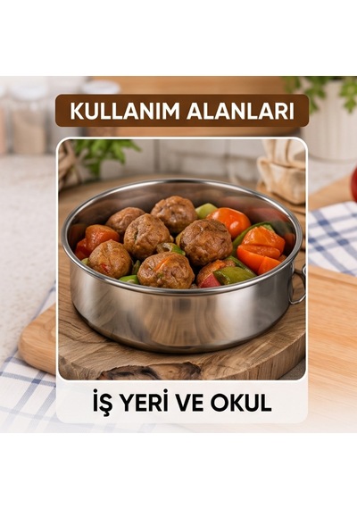 3'lü Metal Sefer Tası - Paslanmaz Çelik - 16 Cm Çok Renkli